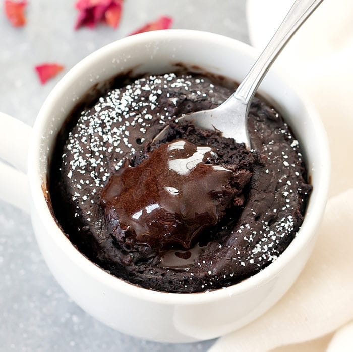 Chocolate Lava Mug Cake (Microwave Recipe!)