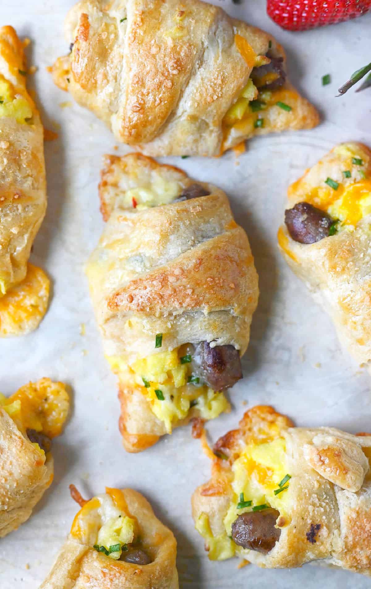 Sausage, Egg, and Cheese Breakfast Crescent Roll Ups