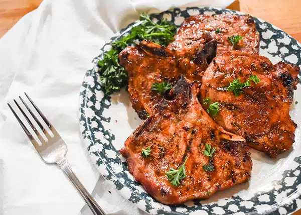 Sweet and Spicy Glazed Pork Chops