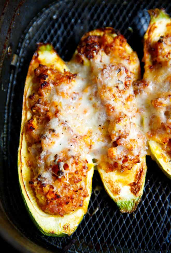 Air Fryer Zucchini Boats