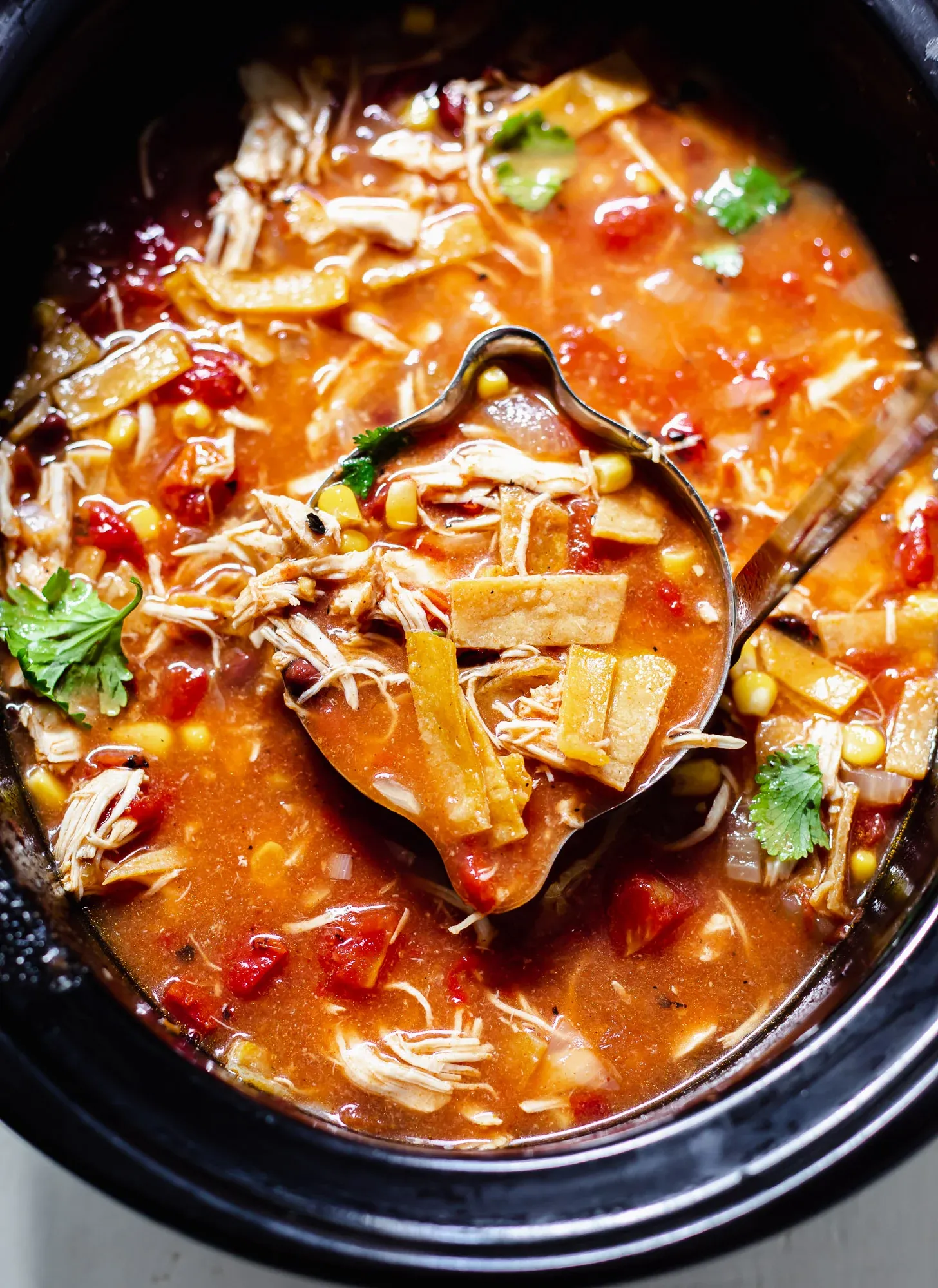 Crockpot Chicken Tortilla Soup
