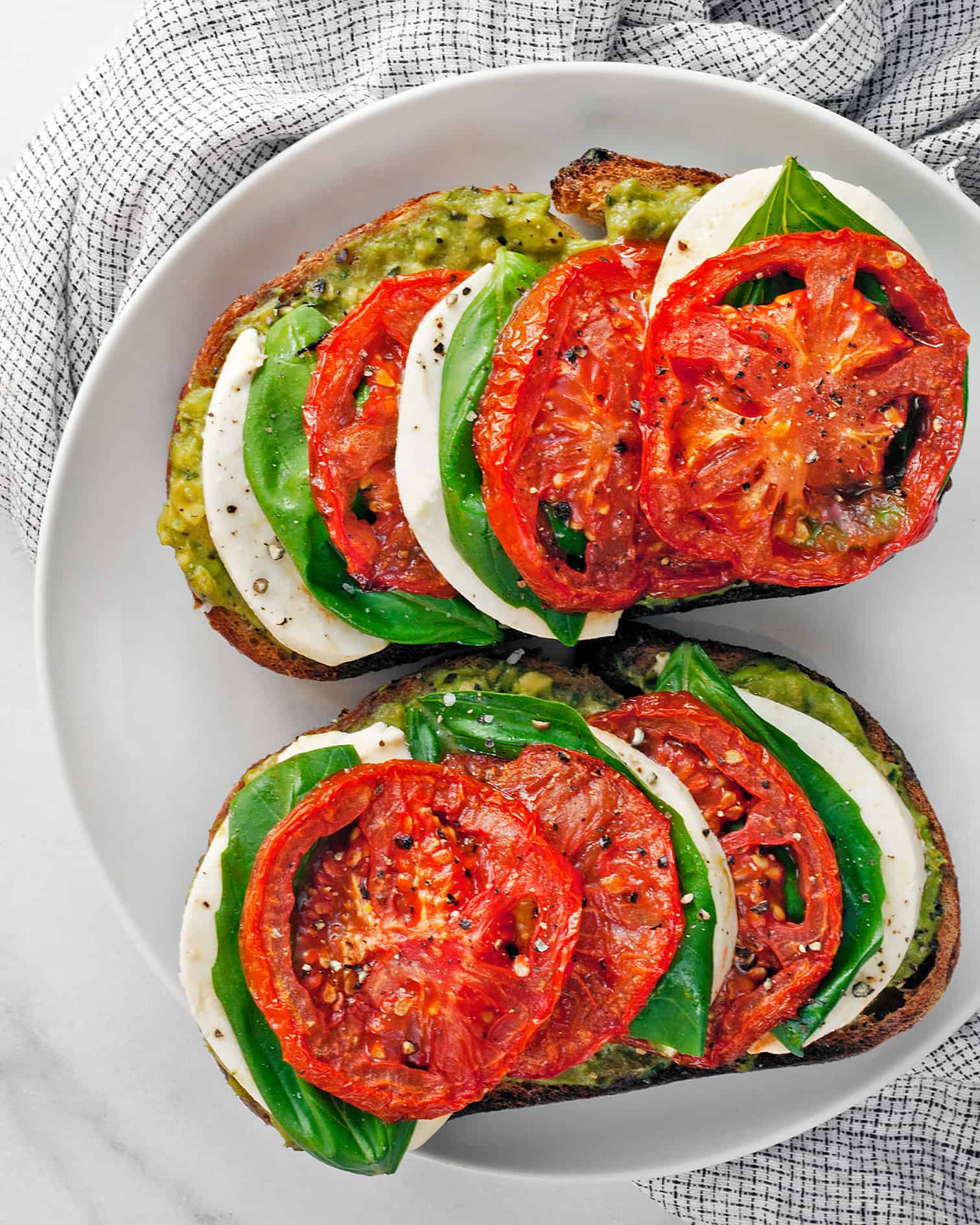 10-Minute Caprese Avocado Toast