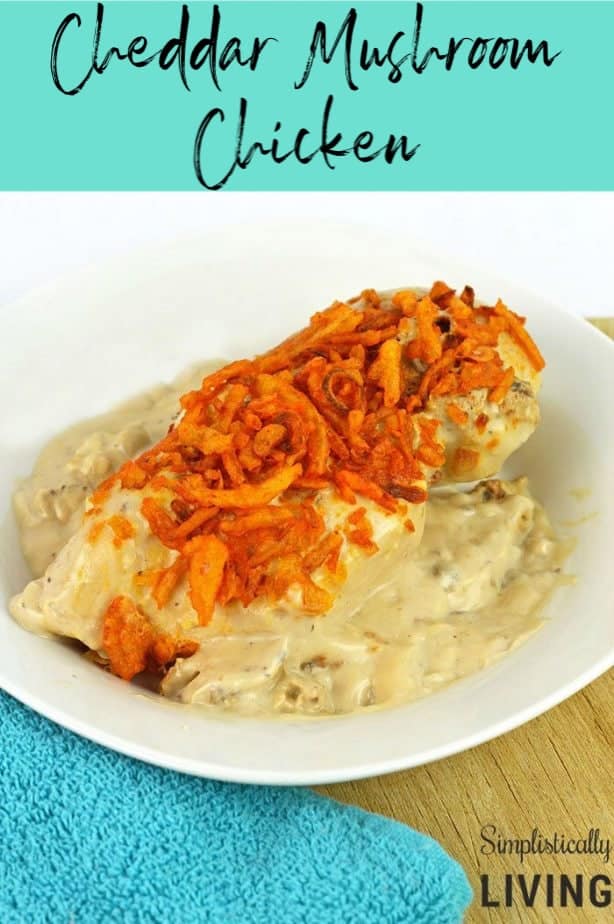 3-Ingredient Cheddar Cream of Mushroom Chicken