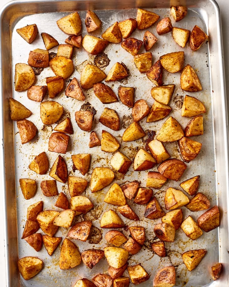 3-Ingredient Sheet Pan Cajun Spiced Potatoes