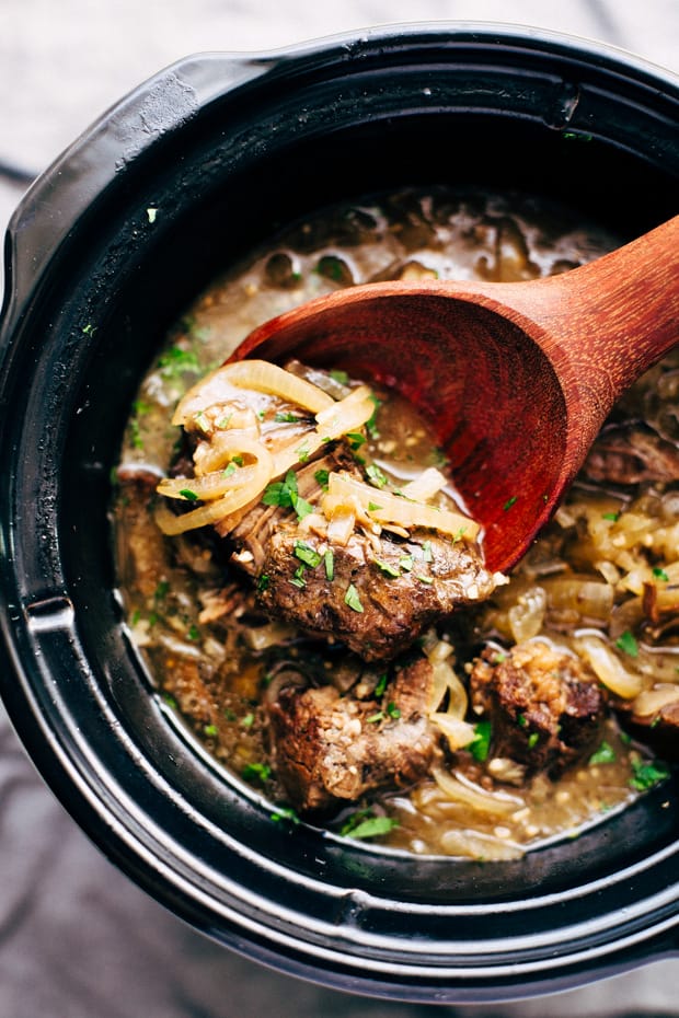 4-Ingredient French Onion Crock Pot Pot Roast