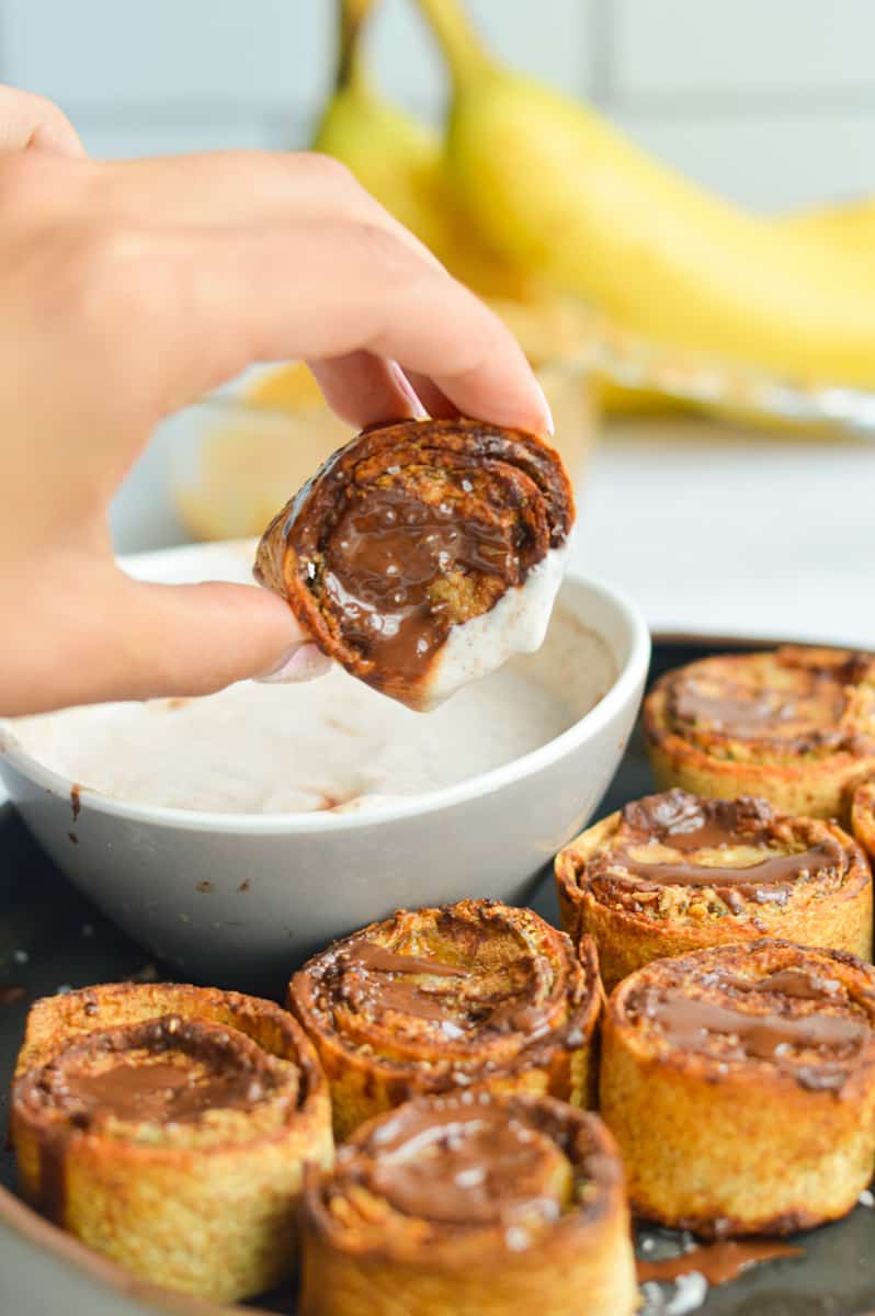 10-Minute Air Fryer Peanut Butter Banana Roll Ups