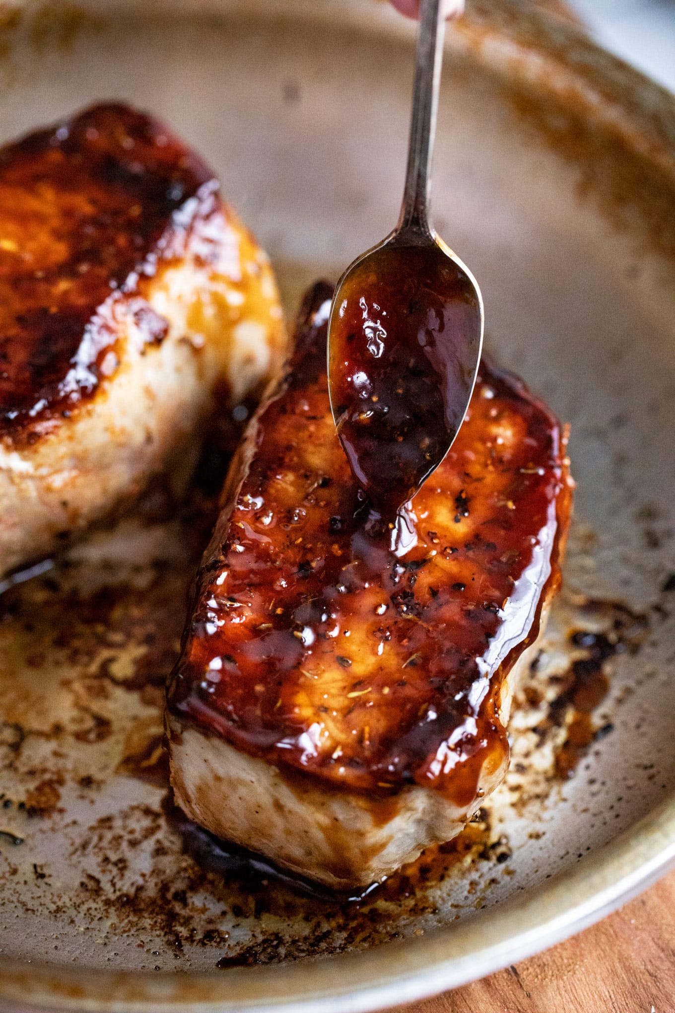 Bourbon Glazed Pork Chops