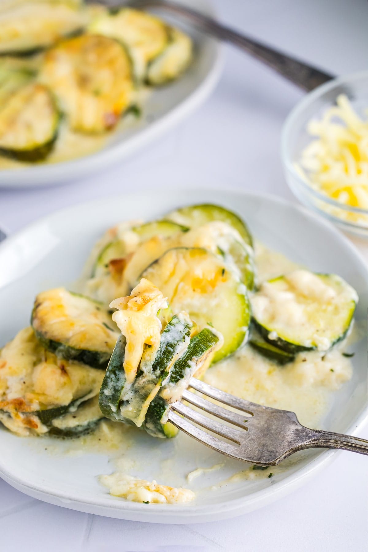 Cheesy Scalloped Zucchini
