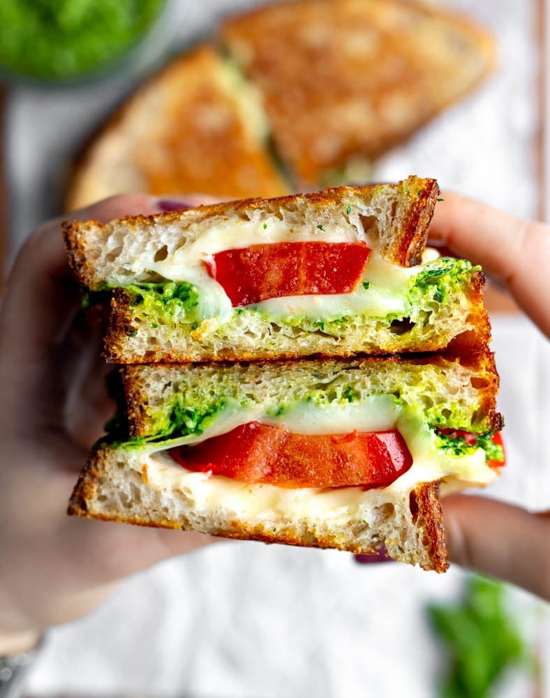 Pesto Grilled Cheese Sandwich