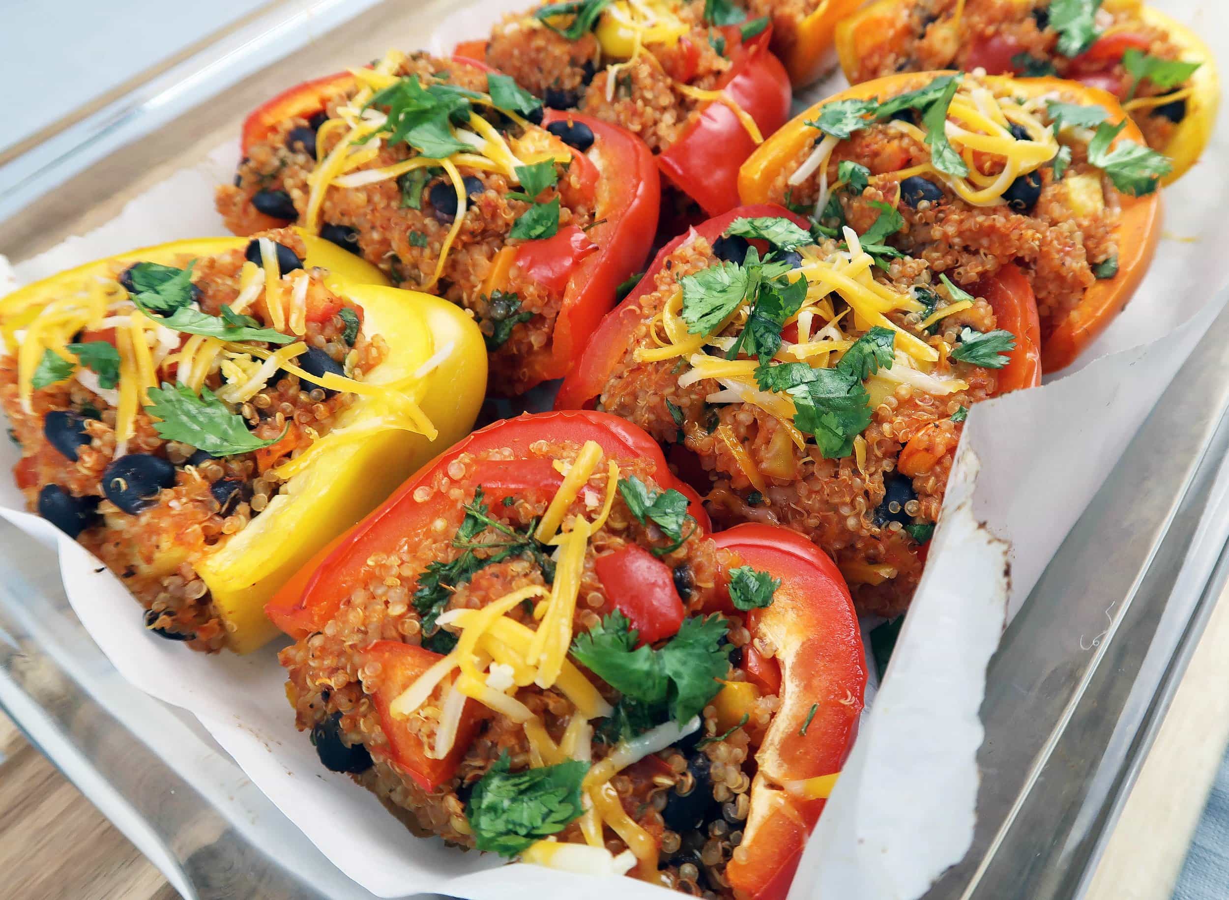 Stuffed Bell Peppers with Quinoa and Black Beans