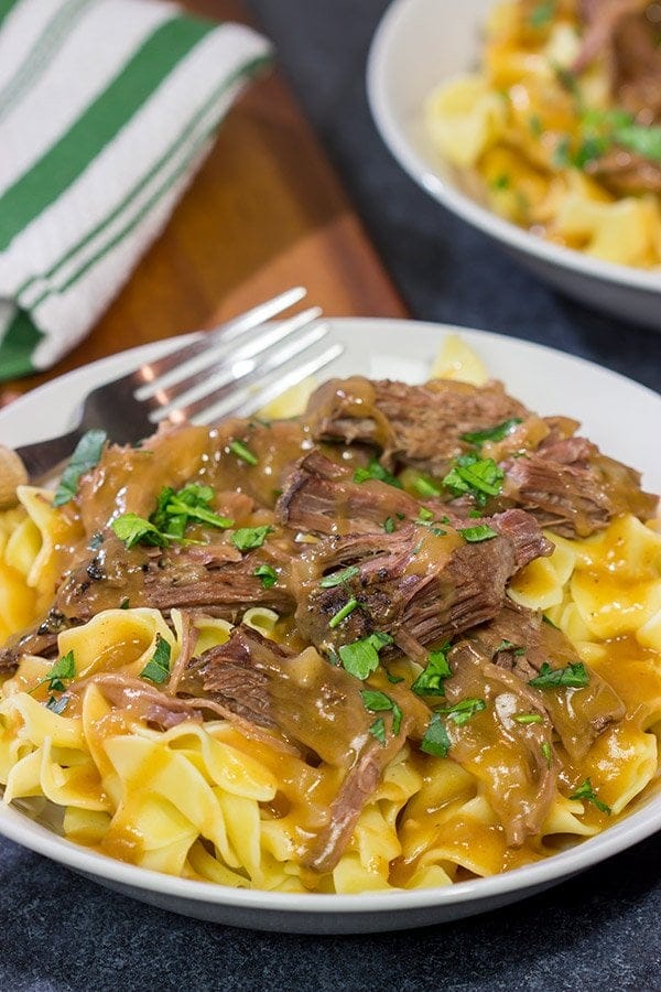 Old-Fashioned Beef Tips with Noodles