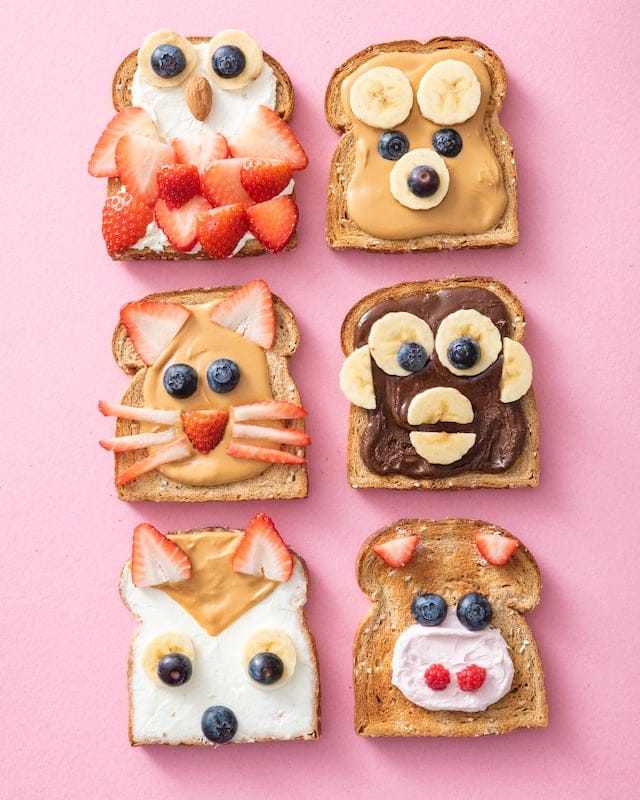 Animal Face Toast Recipe