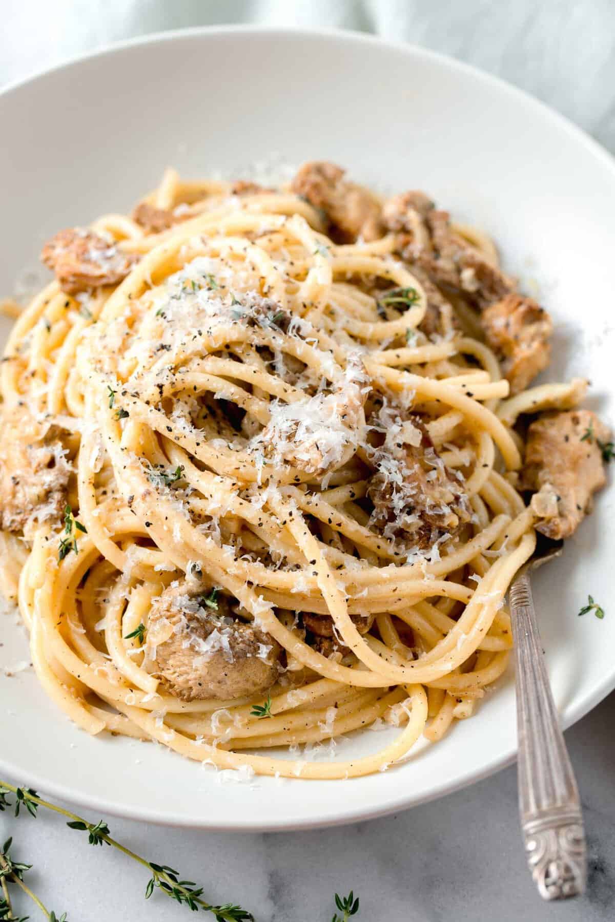 Lion's Mane Mushroom Pasta