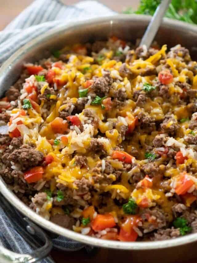 Ground Beef and Rice Skillet Recipe