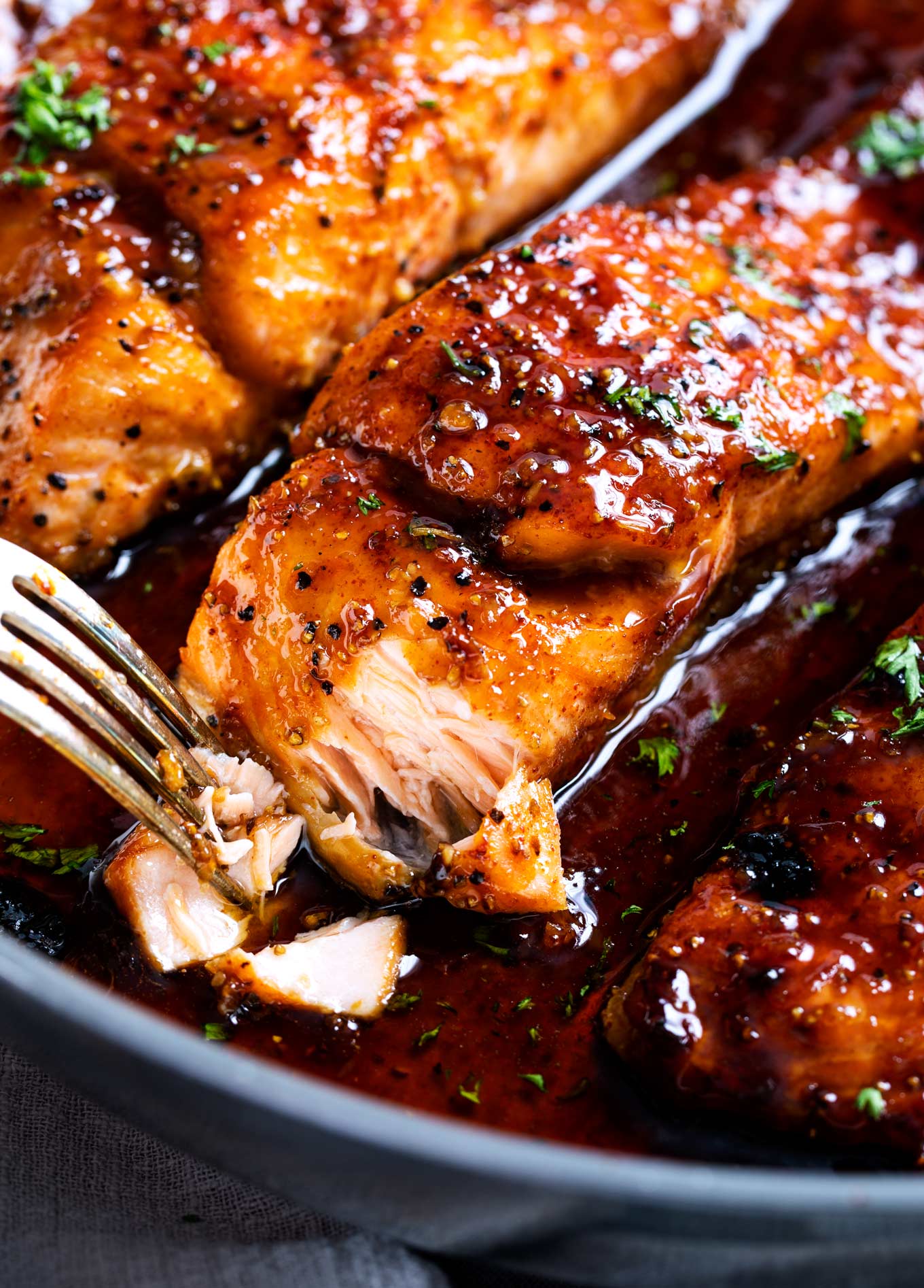 Honey Garlic Glazed Salmon Recipe