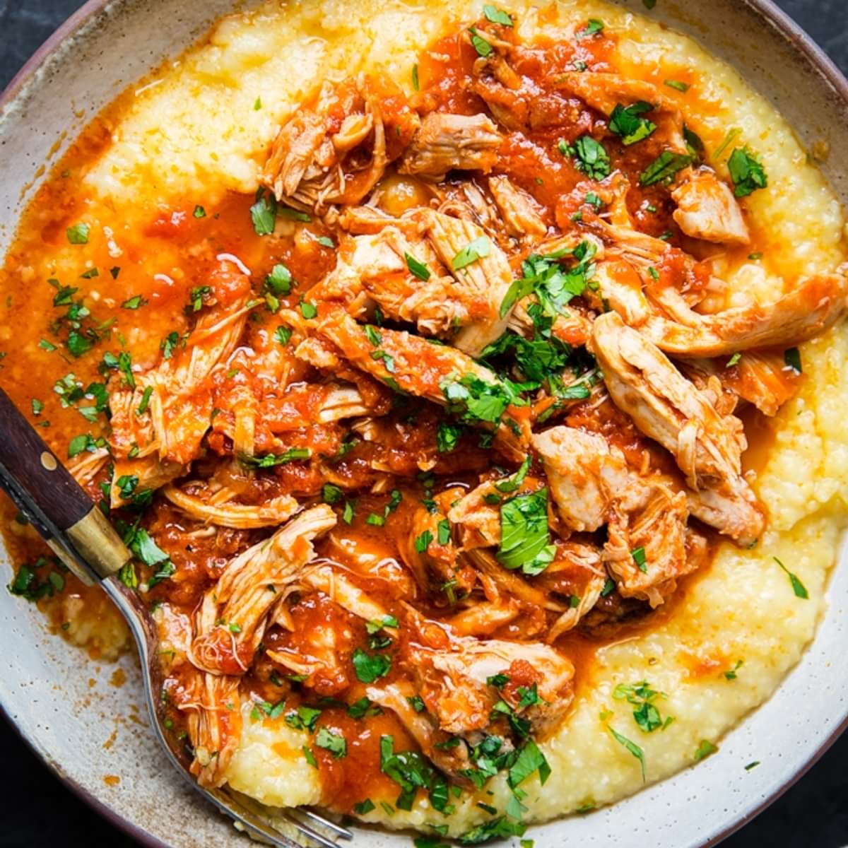 Instant Polenta with Marinara