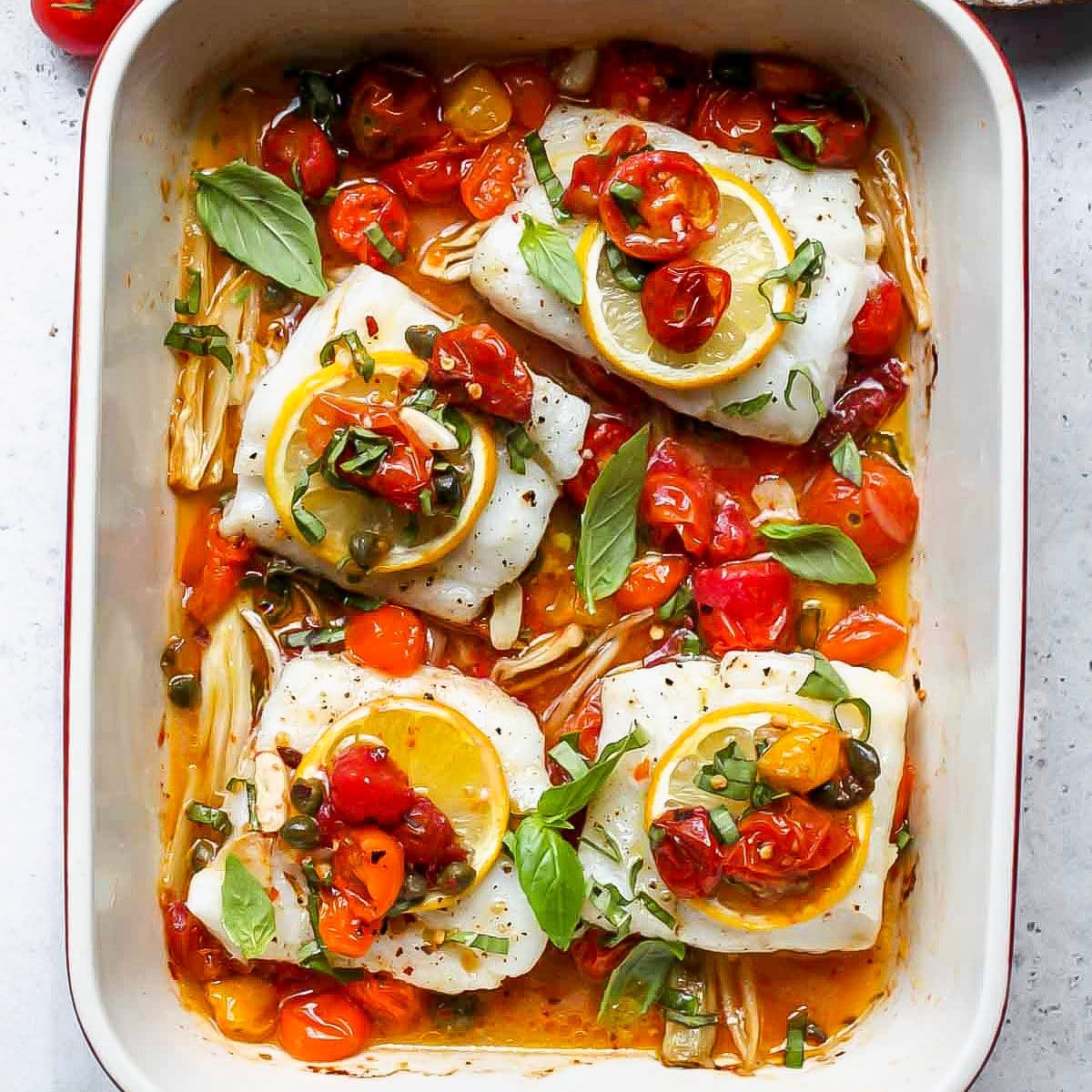 Mediterranean Baked Cod