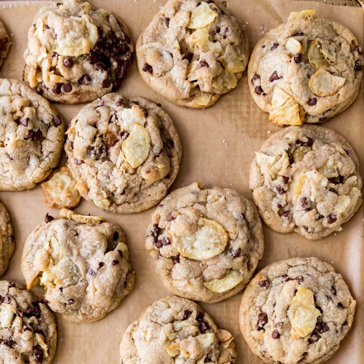 Chocolate Chip Cookies with Potato Chips