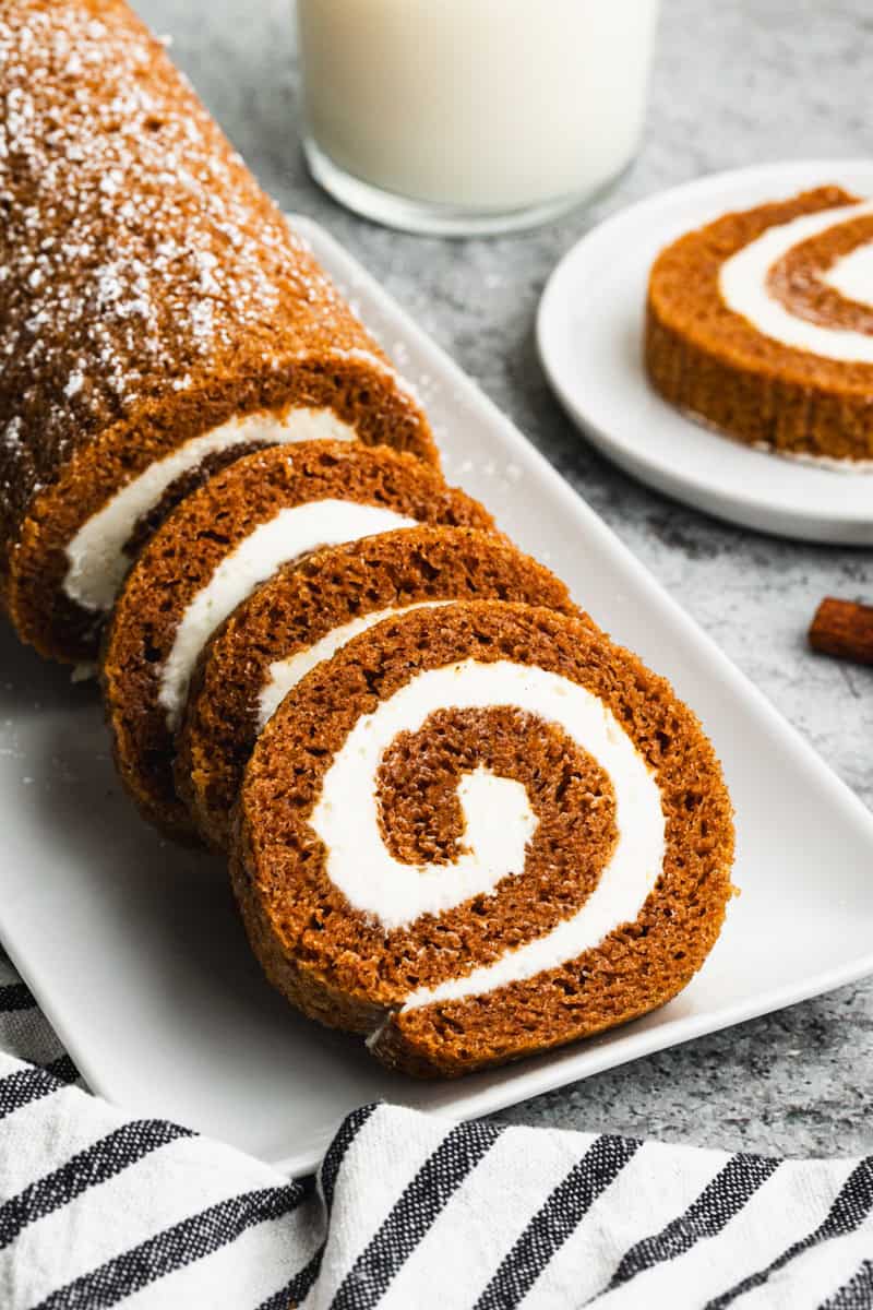 Pumpkin Roll with Cream Cheese Frosting