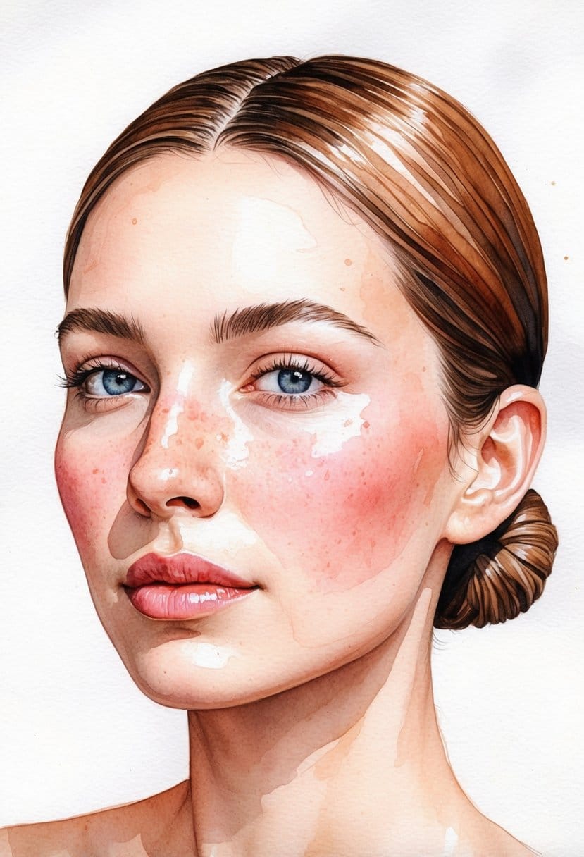 Clear skin with reduced acne, glowing and healthy complexion, no dairy products in sight