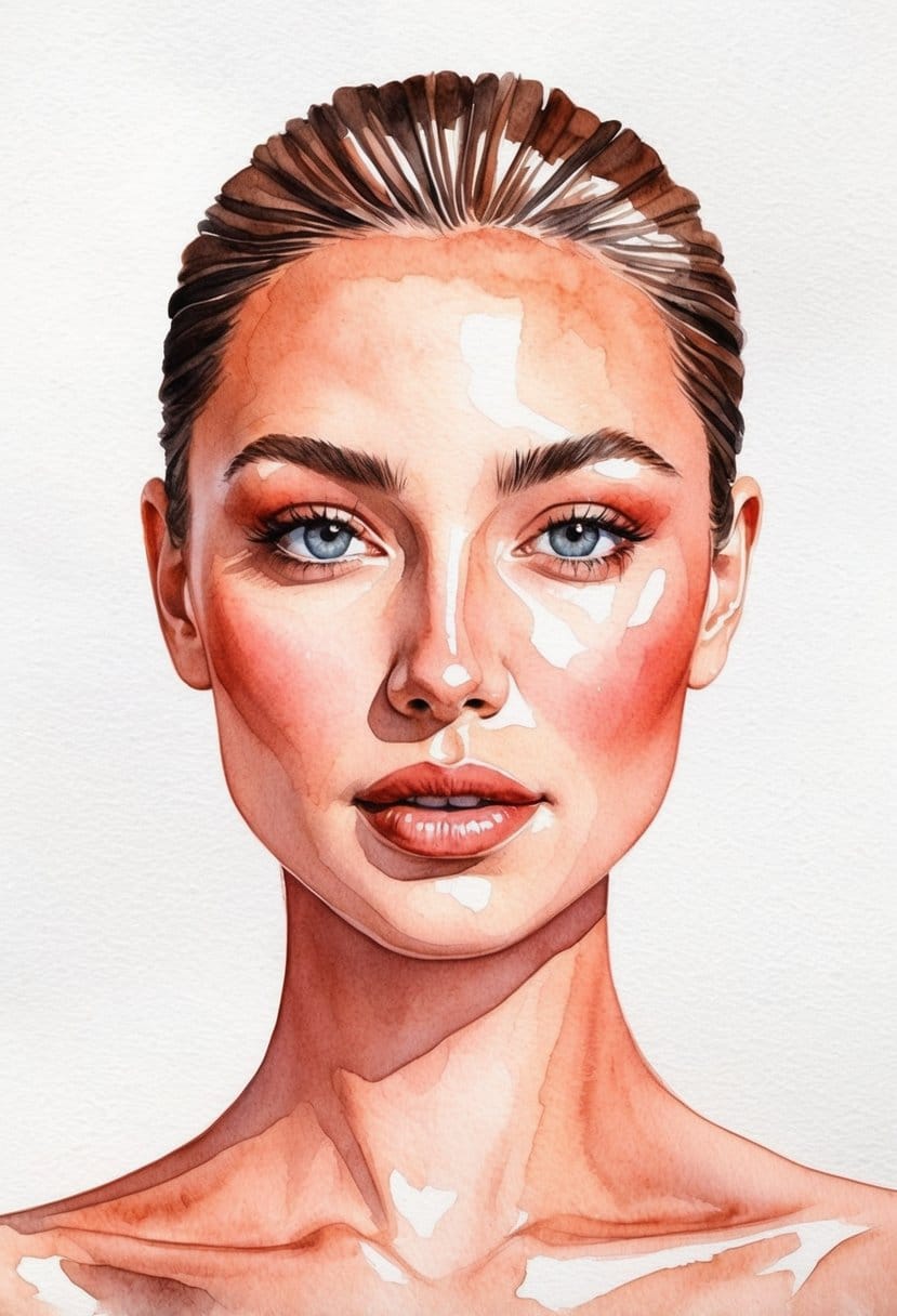 A glowing, radiant complexion with a healthy, clear skin tone