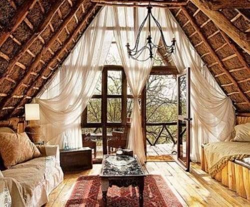 Large bedroom with meditation dome