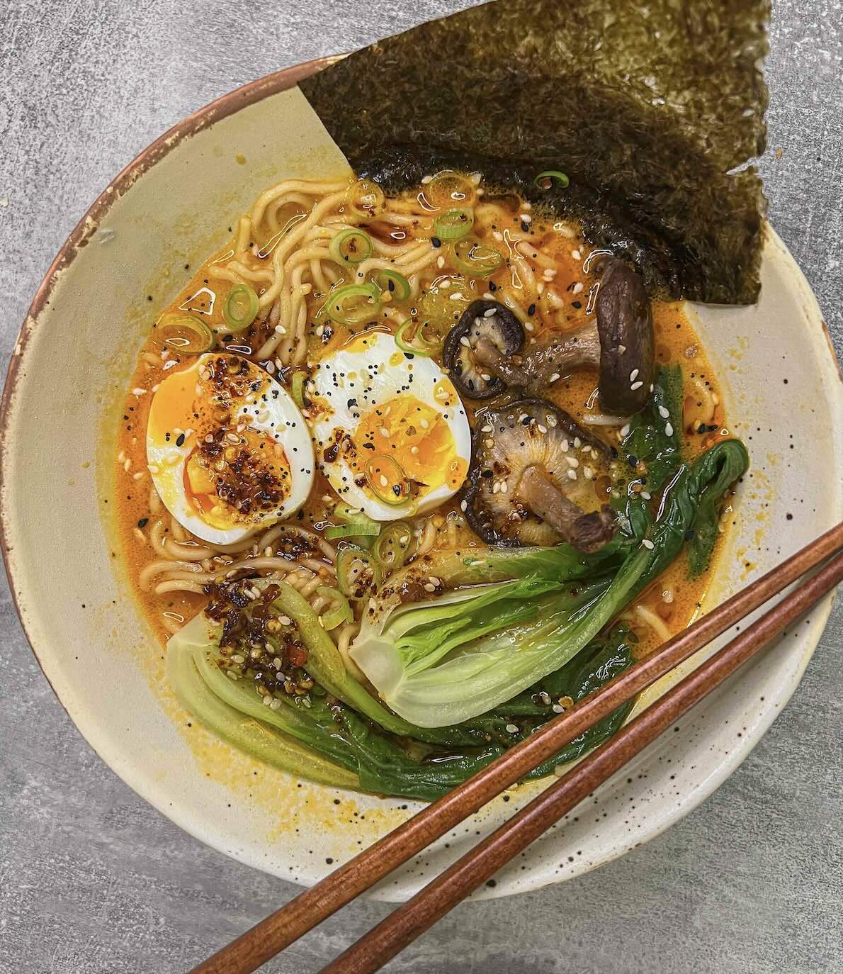 Spicy Miso Peanut Butter Ramen Noodles