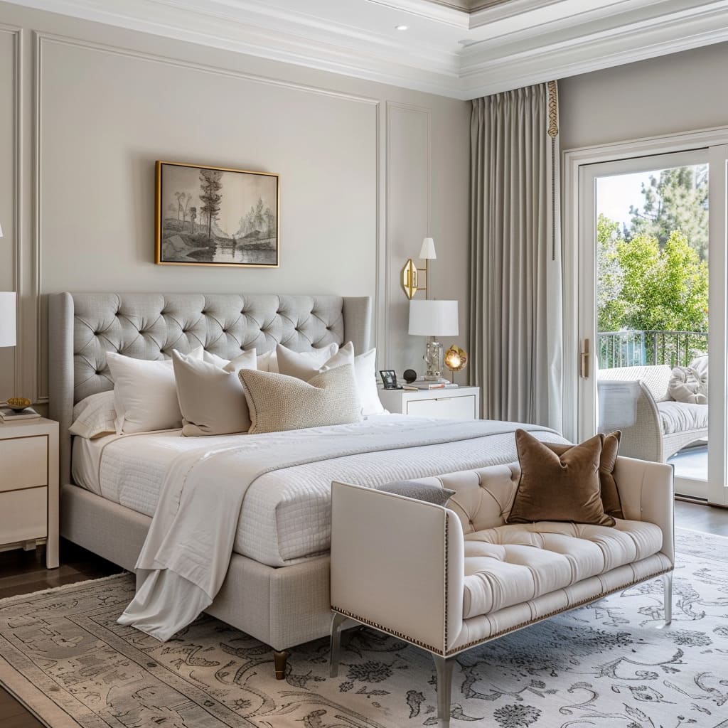 Choose a subtle pattern for your master bedroom