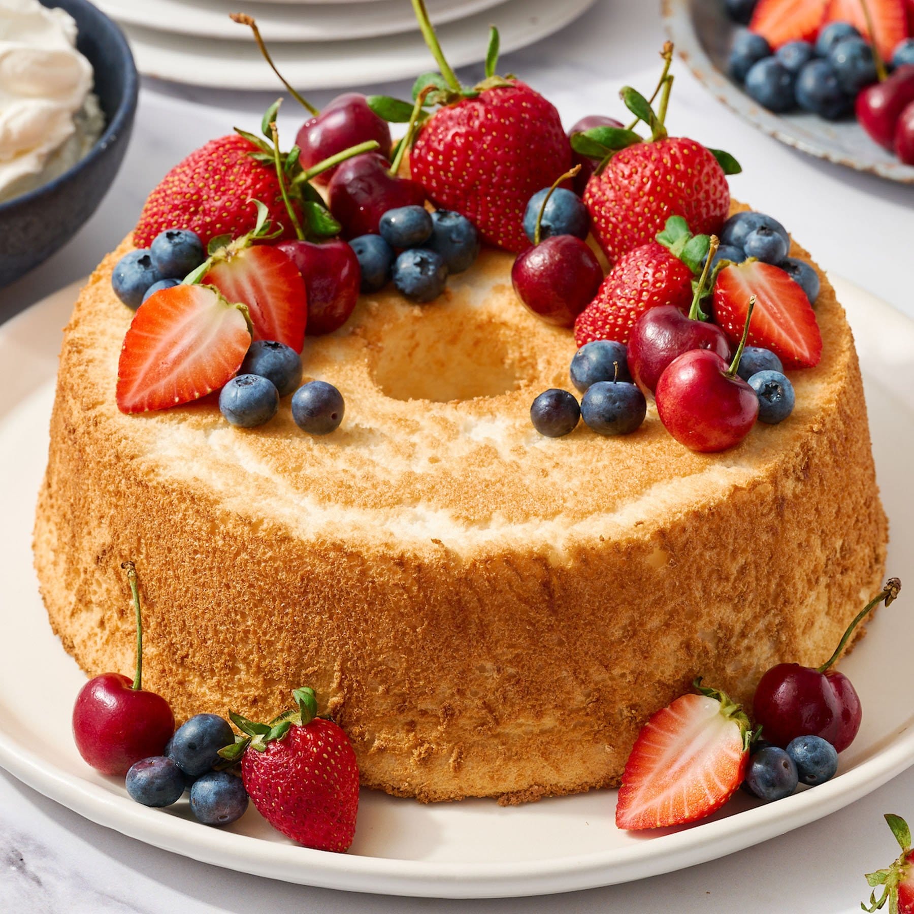Angel Food Cake with Fresh Fruit Recipe