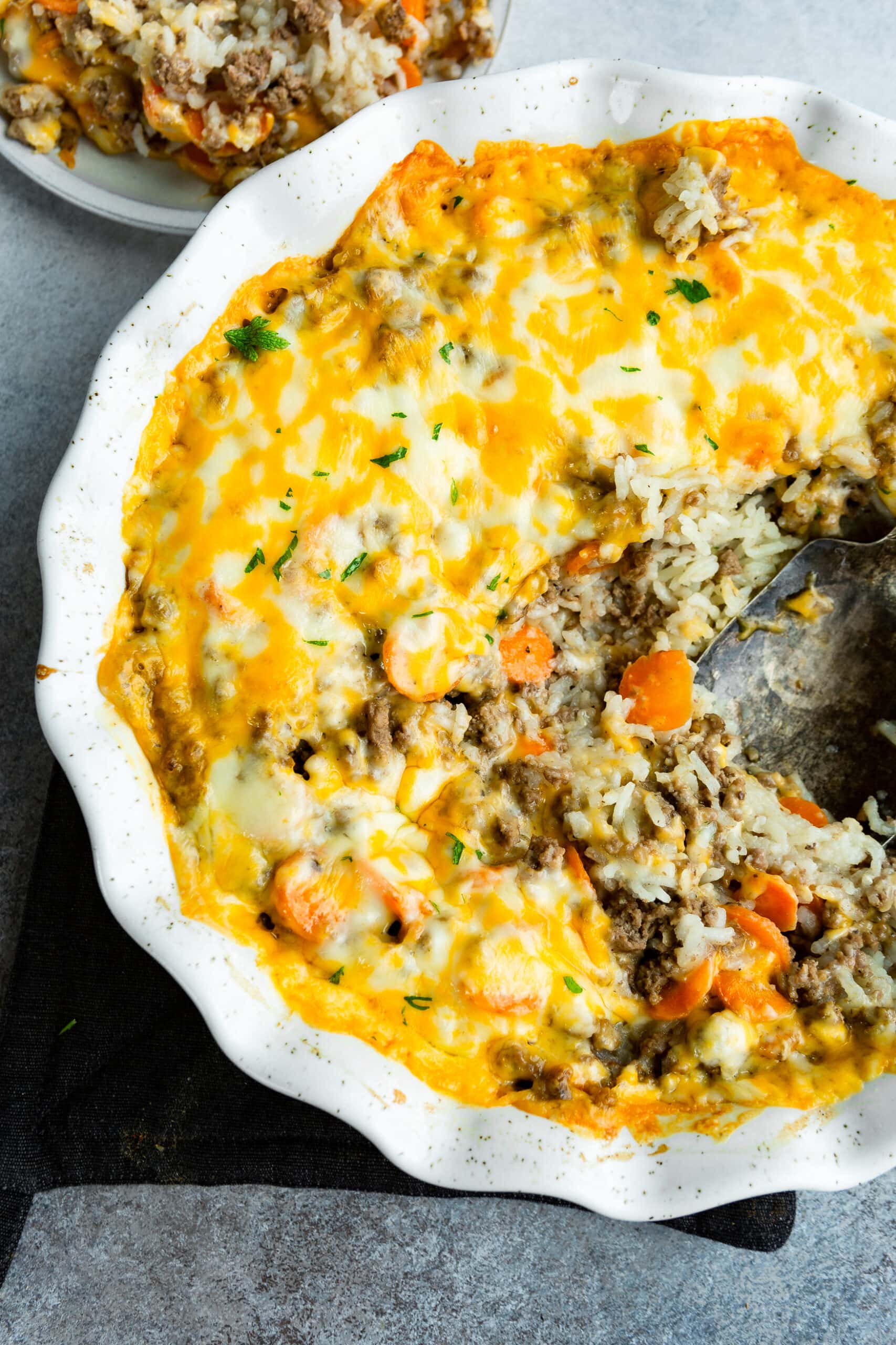 Cheesy Ground Beef and Rice Recipe