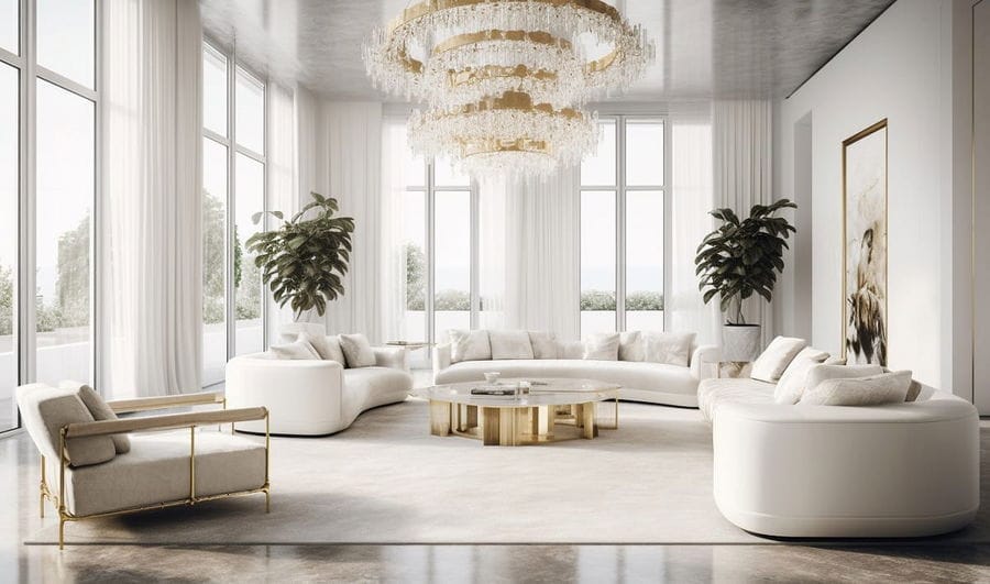Large bedroom with formal sitting area