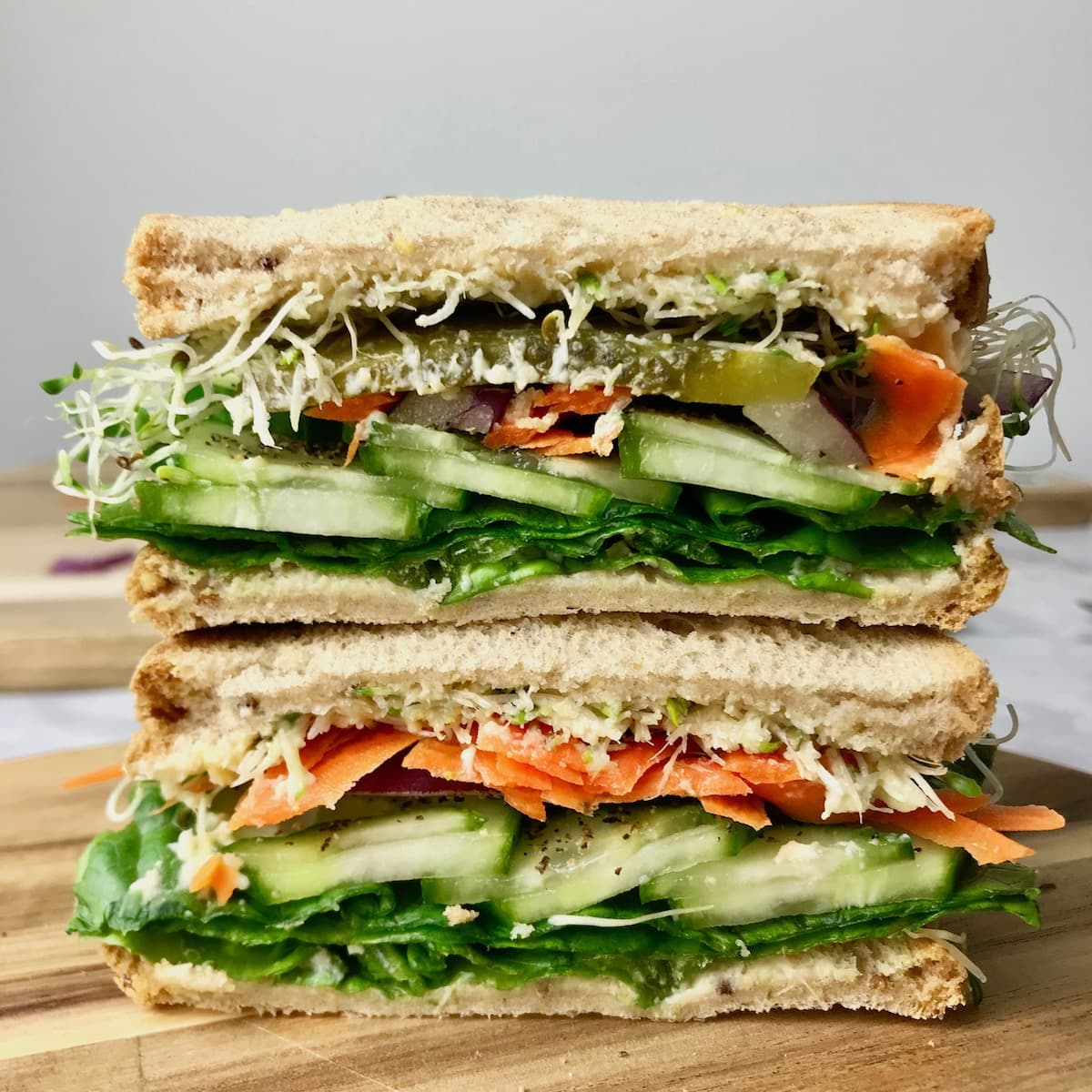 Cucumber and Hummus Sandwich