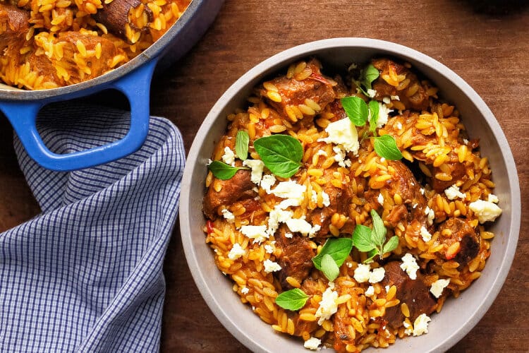 Mediterranean Lamb and Orzo Recipe
