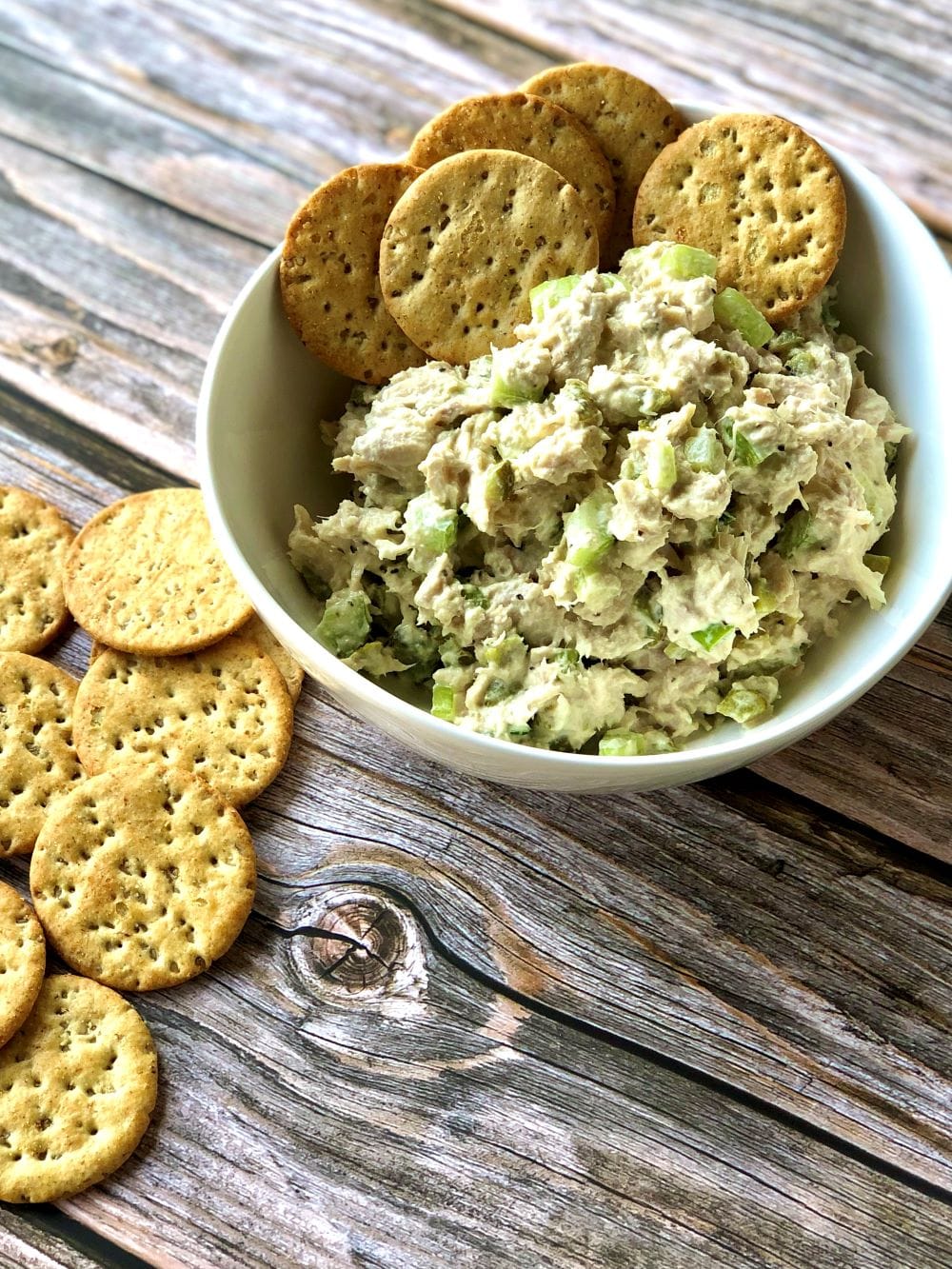 Whole Grain Crackers with Tuna Salad