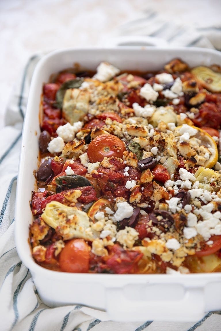 Mediterranean Baked Fish with Artichokes Recipe