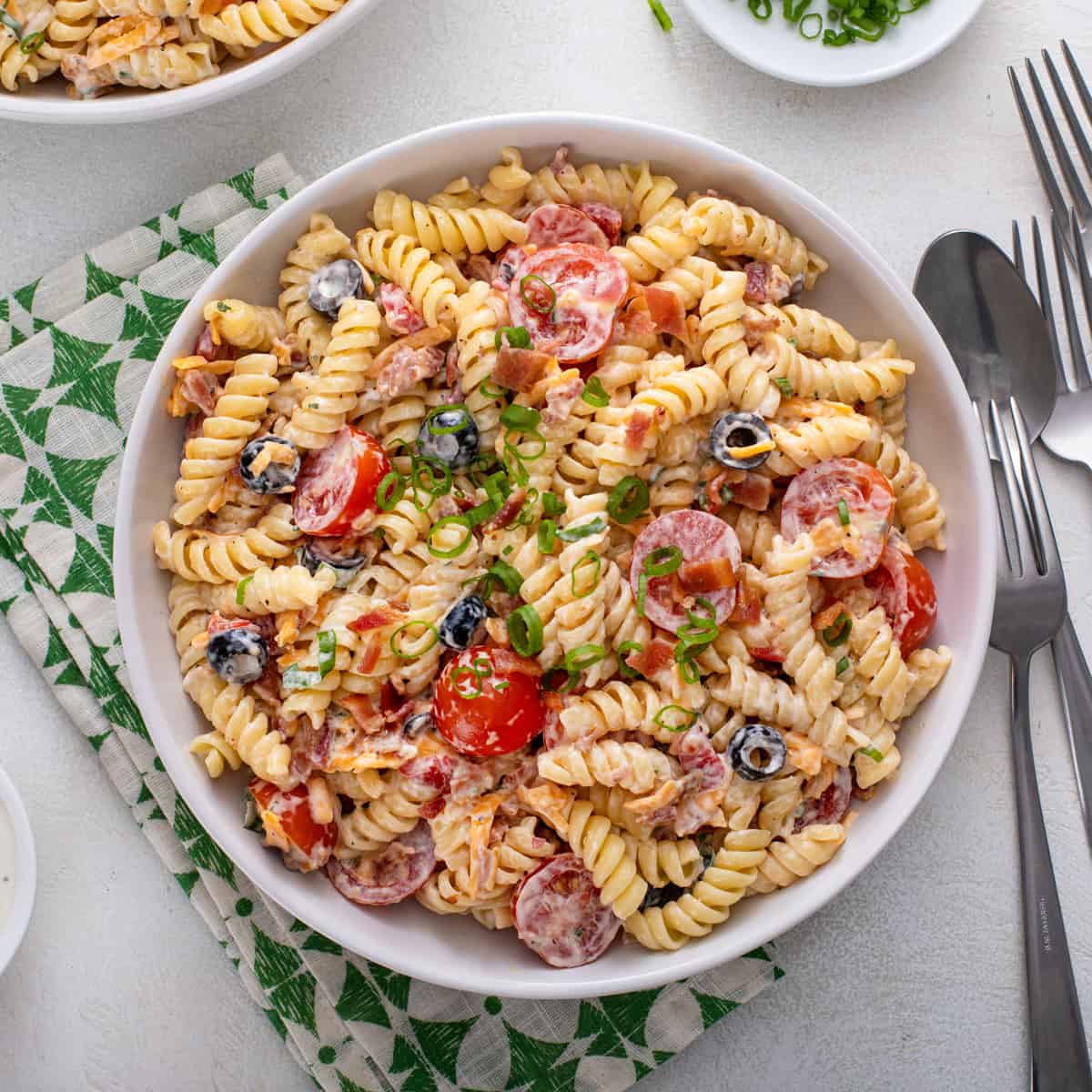 Seven-Layer Bacon Ranch Pasta Salad Recipe