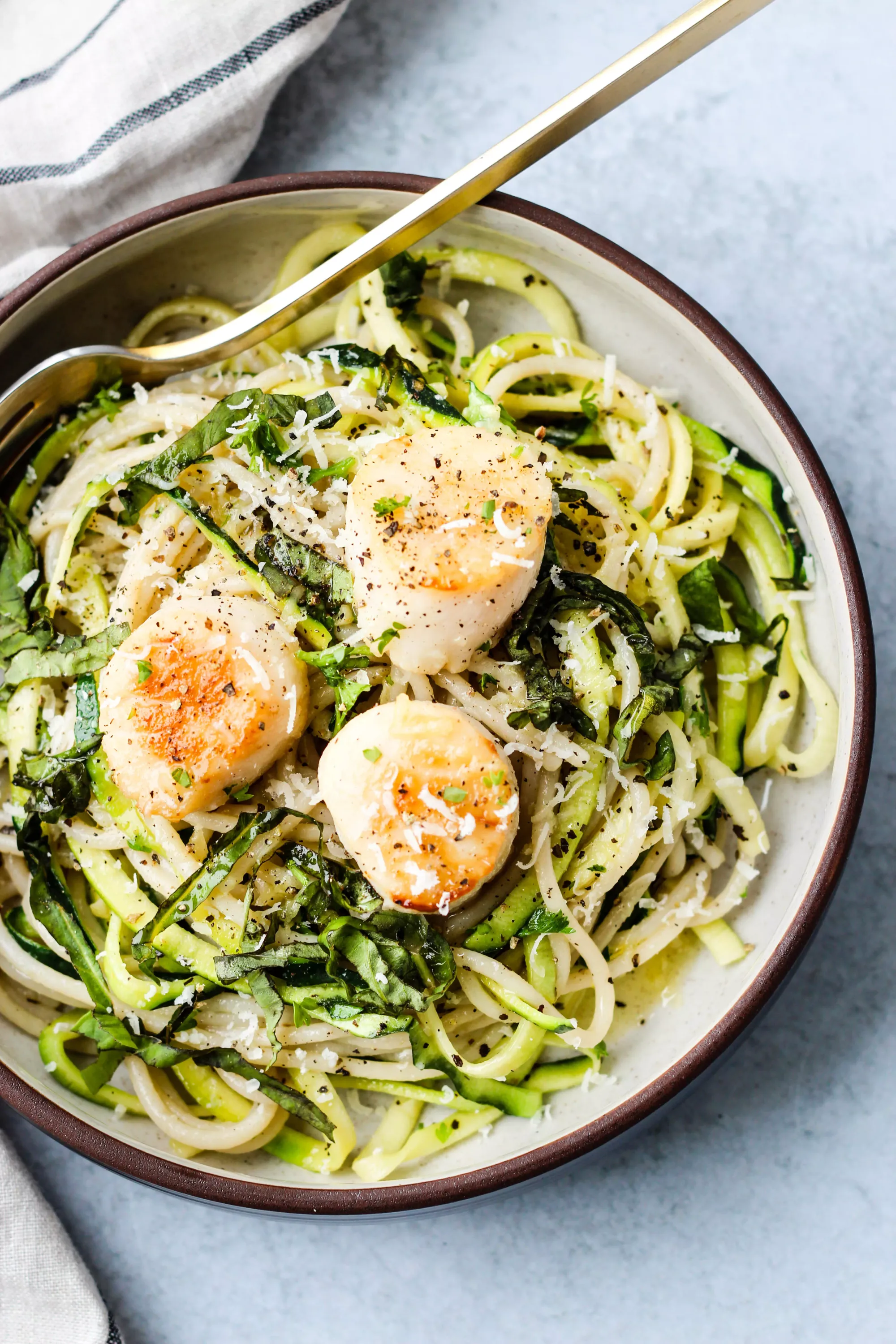 Seared Scallops with Zucchini Noodles Recipe