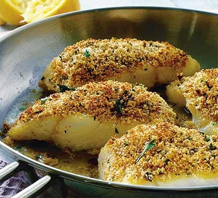 Baked Fish with Herb Crust Recipe