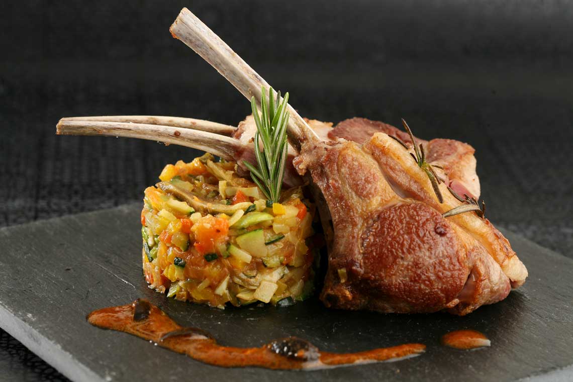 Sheet Pan Herb-Roasted Rack of Lamb with Provençal Vegetables