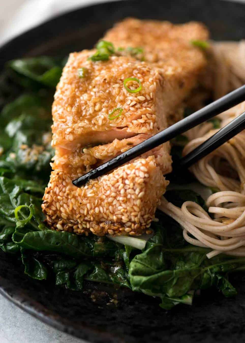 Baked Salmon with Sesame Crust Recipe