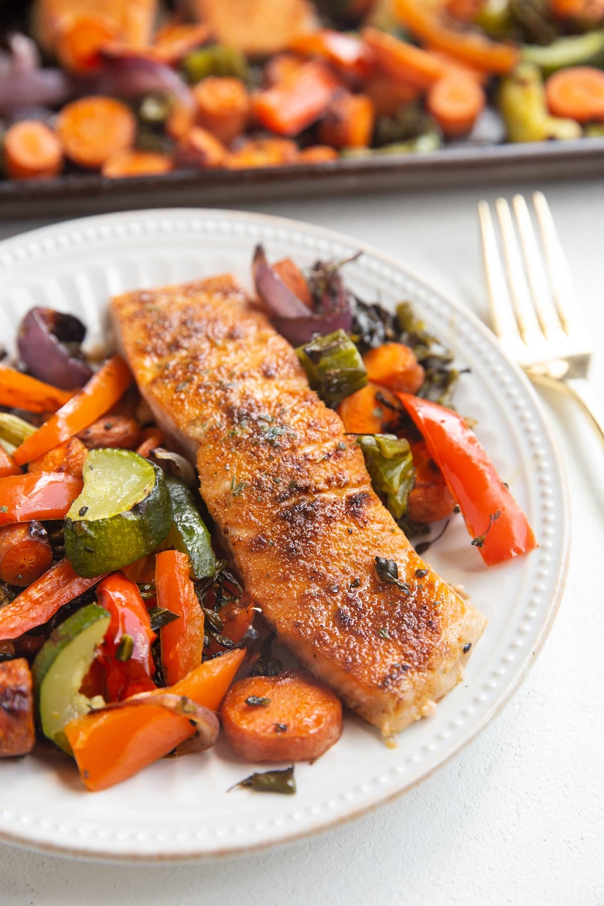 Sheet Pan Salmon and Vegetables