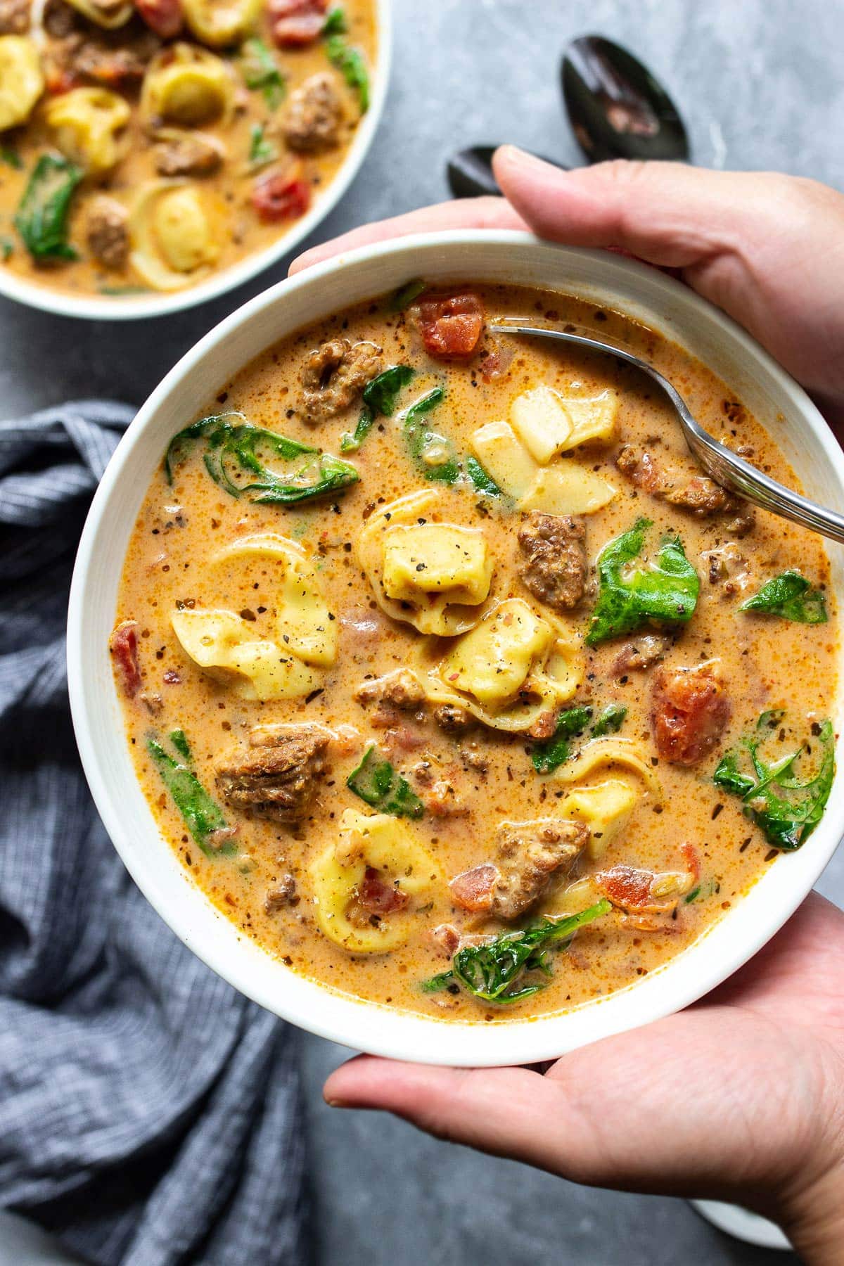 Slow Cooker Creamy Tortellini Soup Recipe