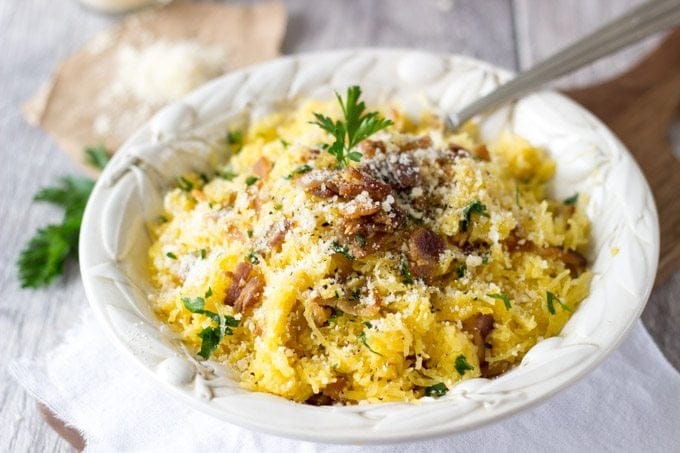 Spaghetti Squash Carbonara Recipe
