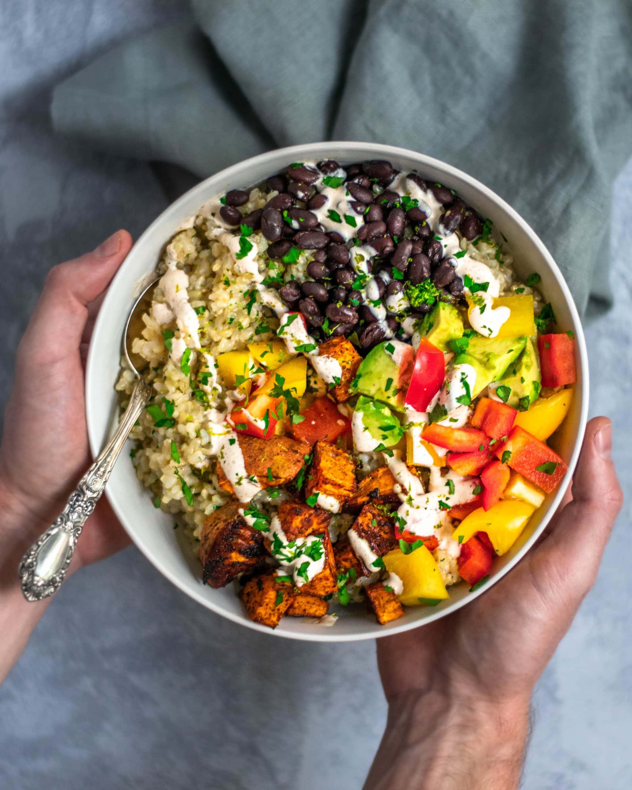Black Bean and Sweet Potato Burrito Bowl Recipe