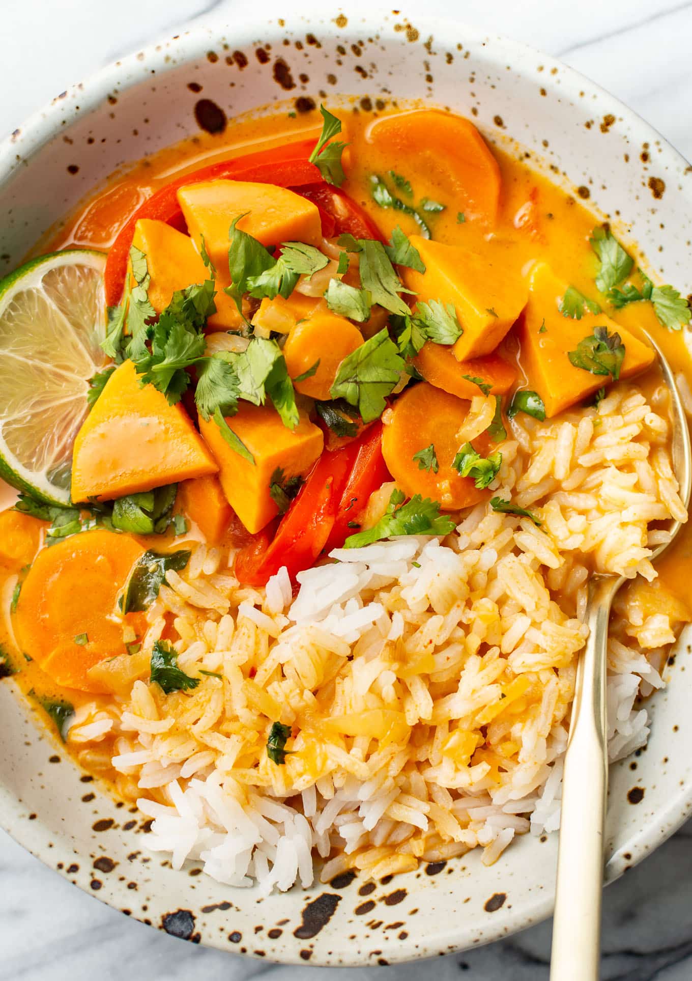 Thai Red Curry Roasted Sweet Potatoes Recipe
