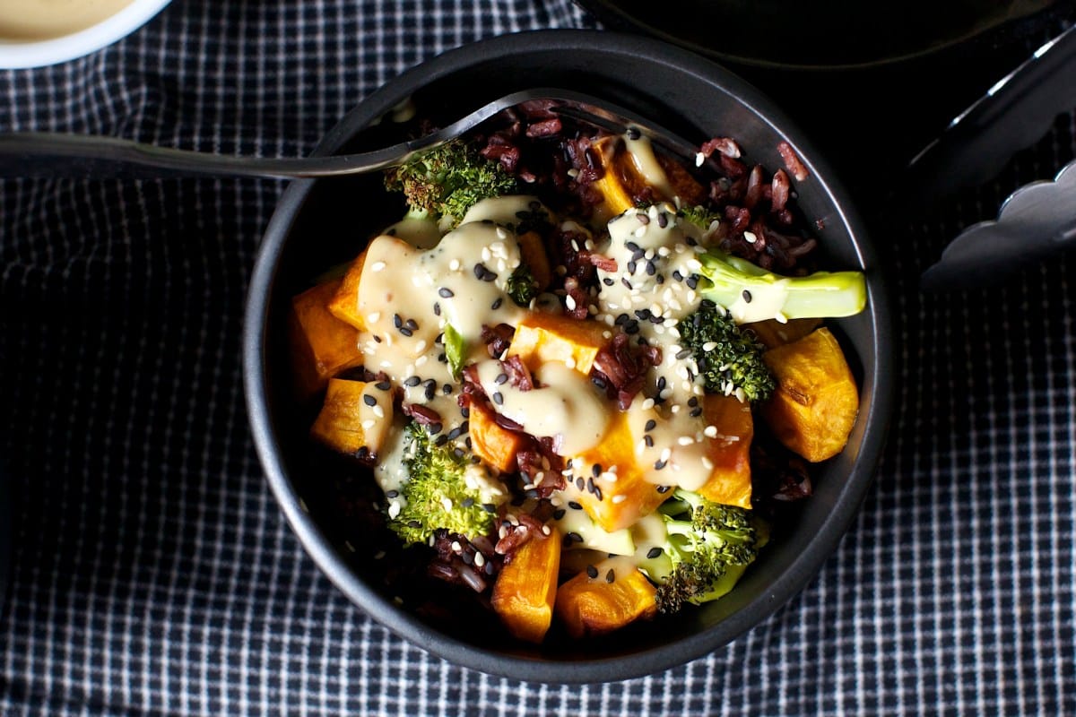 Miso Sweet Potato and Broccoli Bowl Recipe