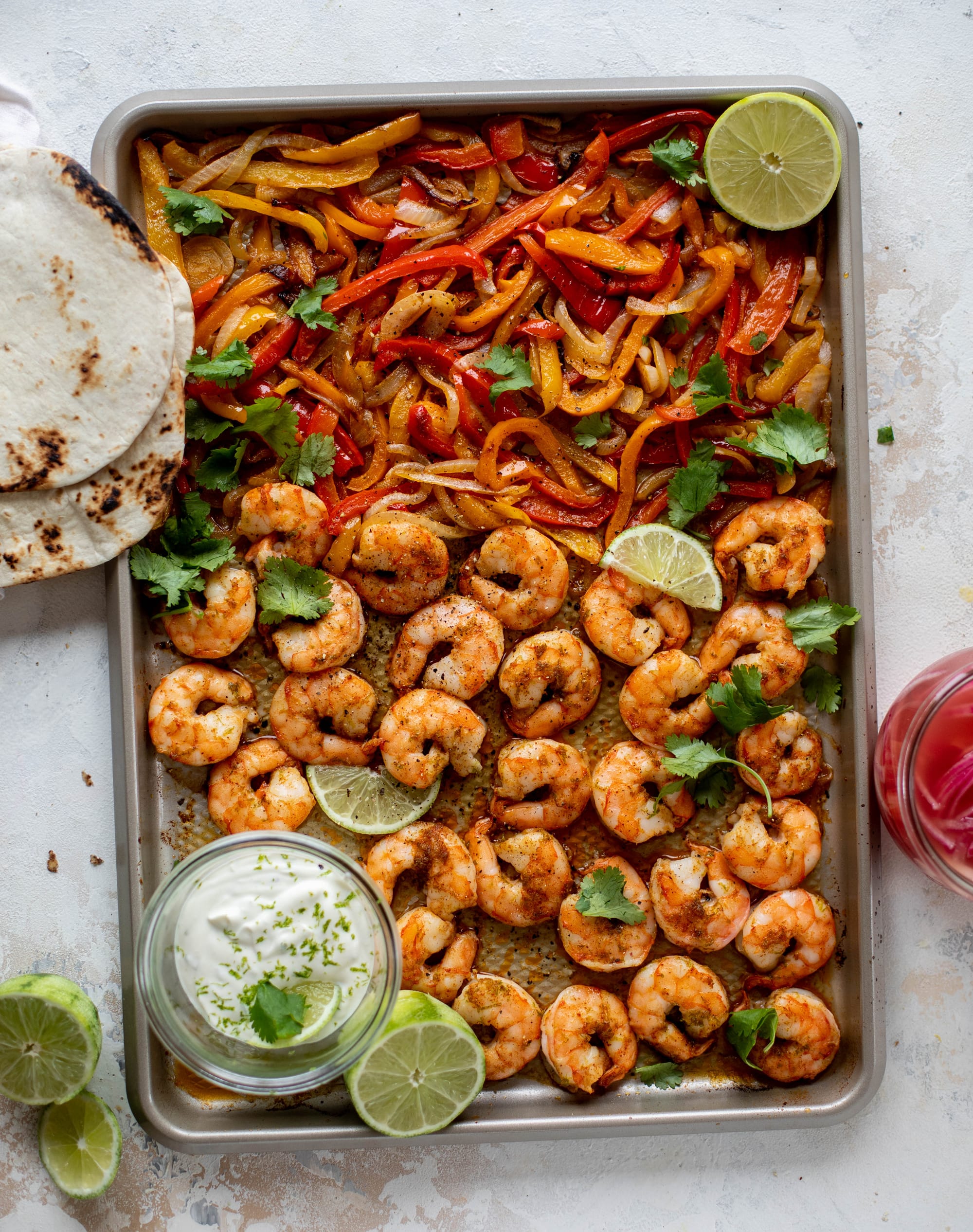 One-Pan Shrimp Fajitas Recipe