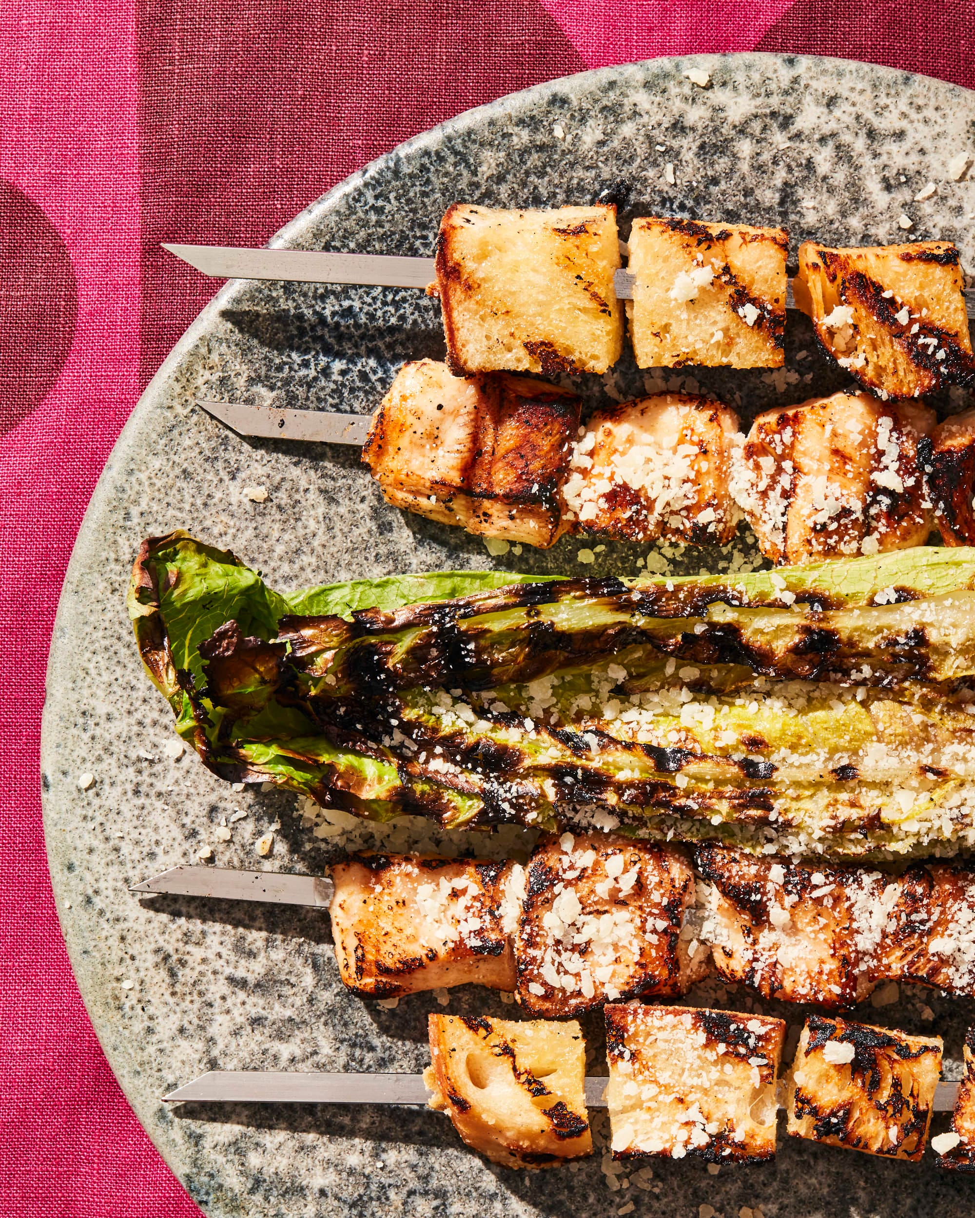 Chicken Caesar Salad Skewers Recipe