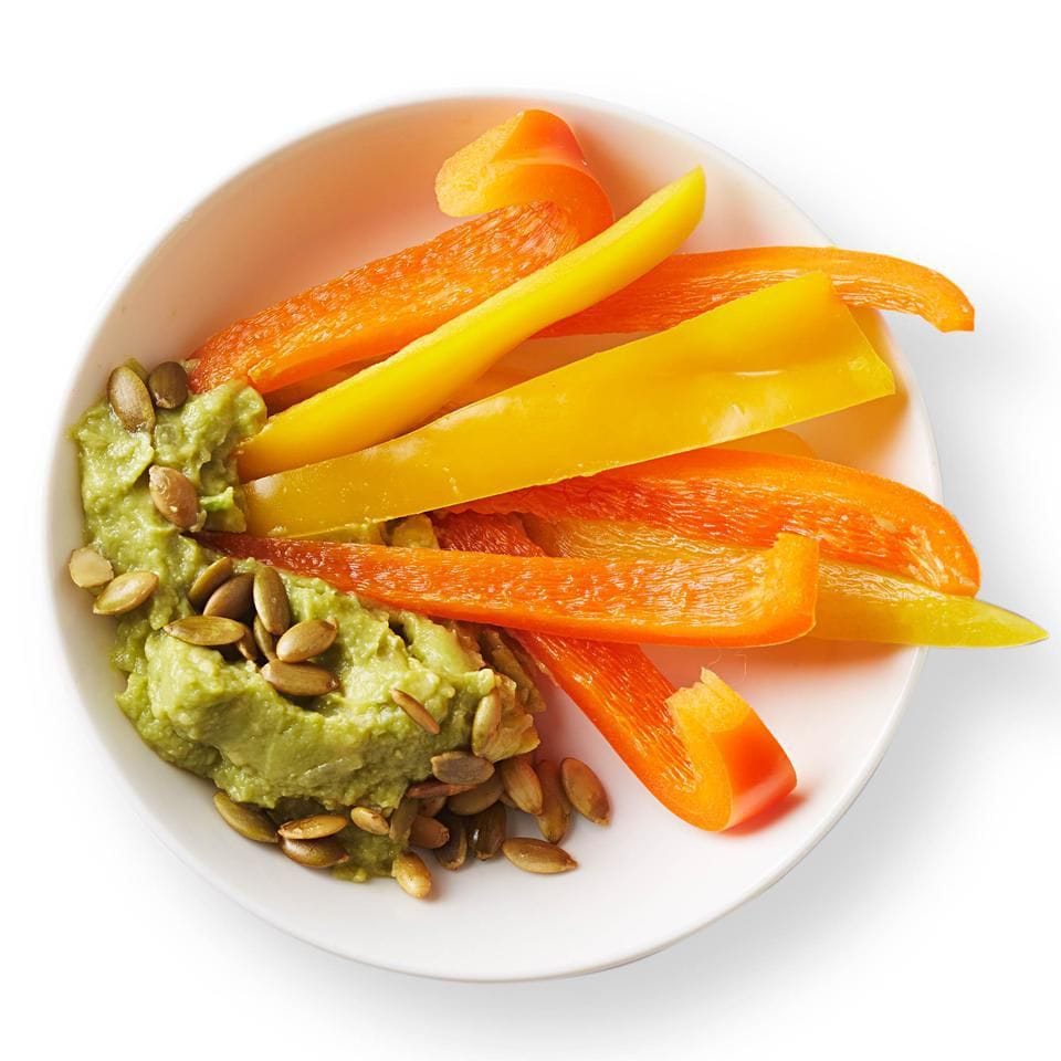 Bell Pepper Strips with Guacamole Recipe