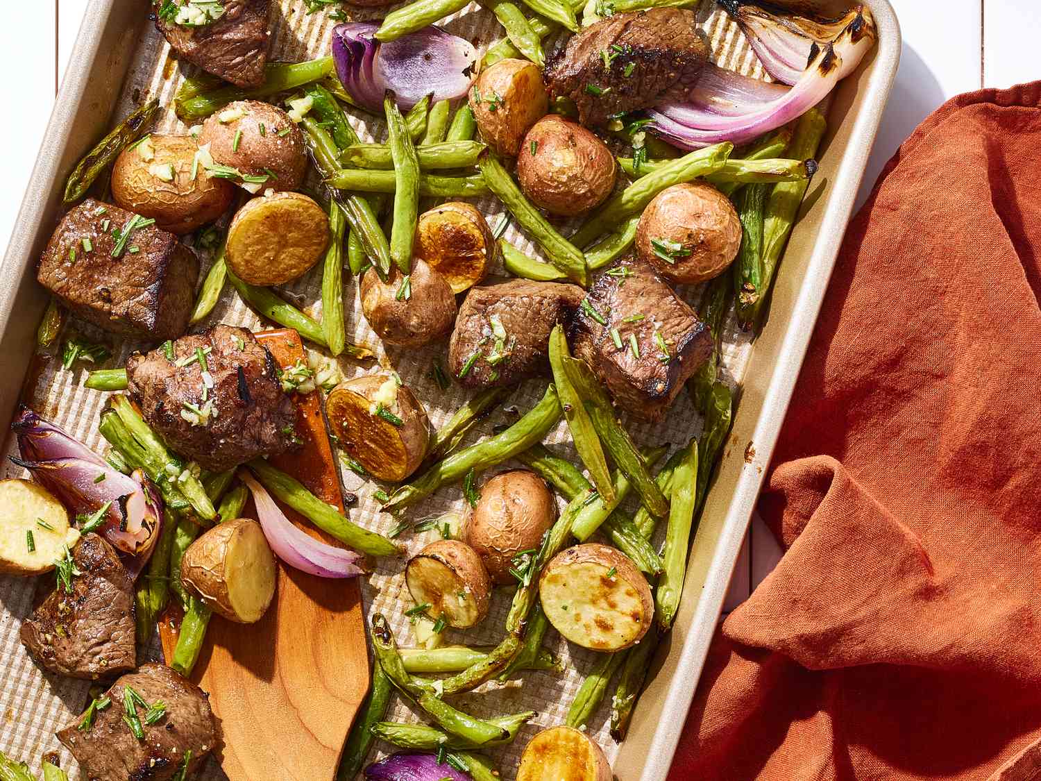 Sheet Pan Garlic Butter Steak and Potatoes Recipe